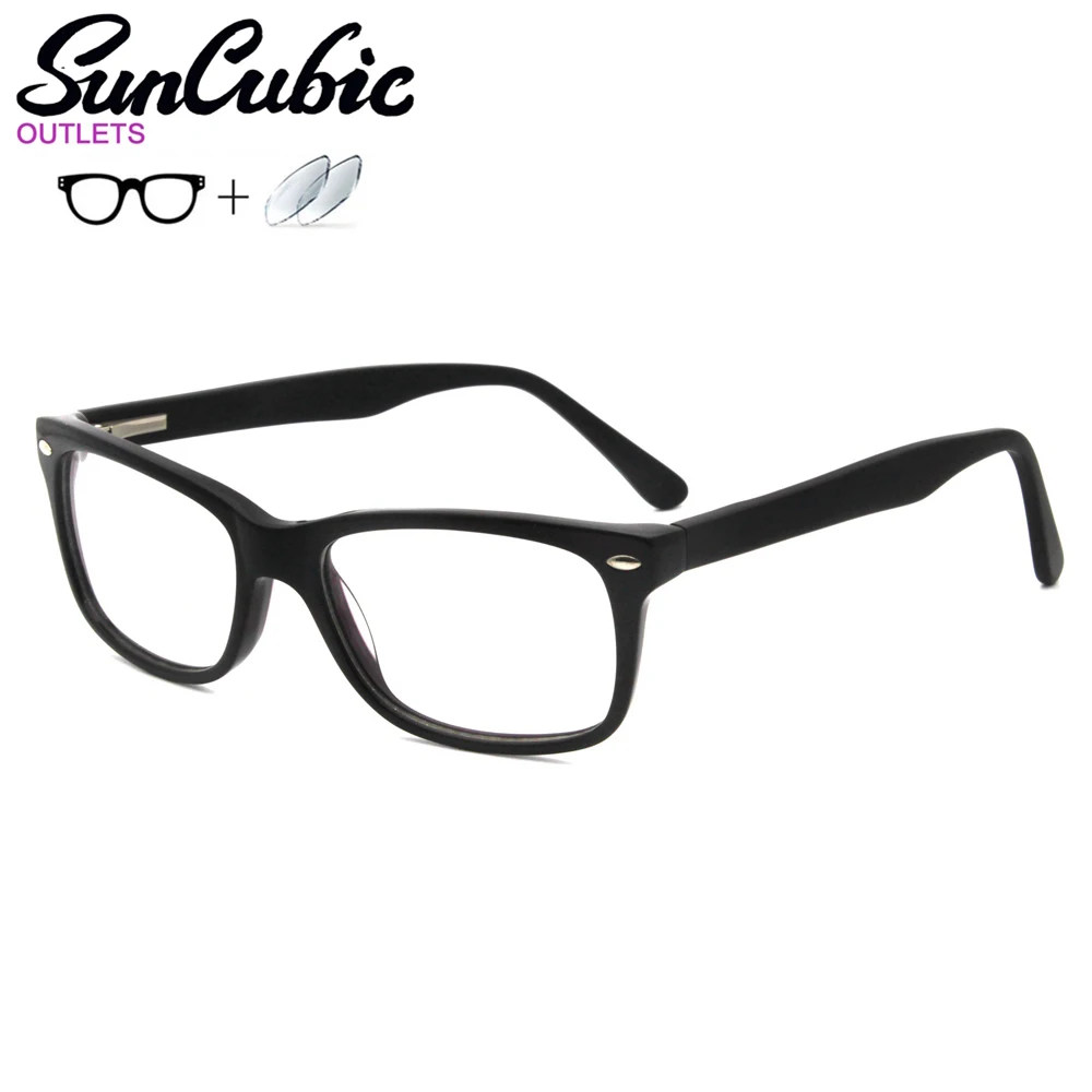 

19551 Men Leisure Frame Eyewear Eyeglasses Acetate Glasses Reading Myopia Prescription Lens 1.56 Index