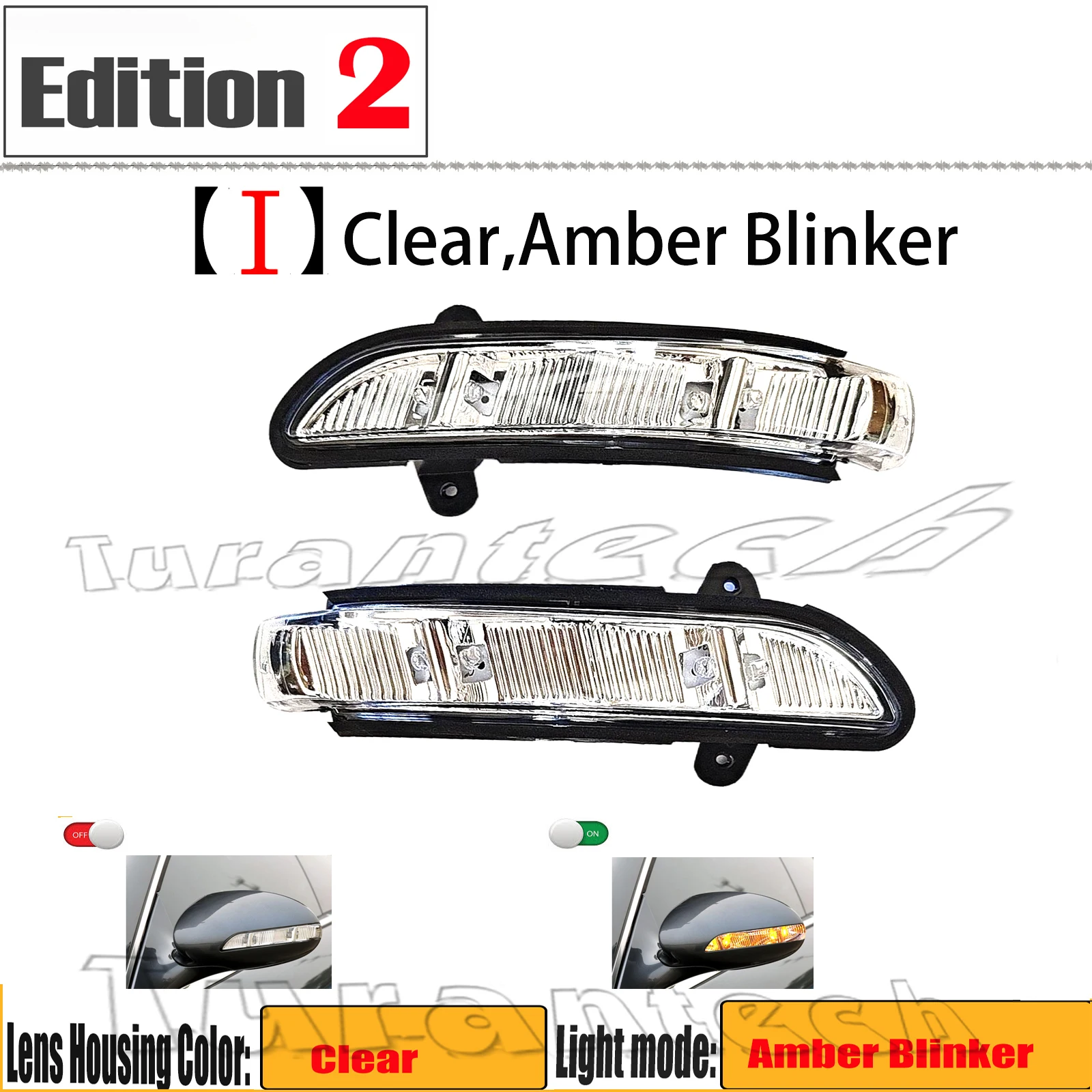 2 шт. указатель поворота для Mercedes-Benz S Class S280 S300 S350 S400 S500 S550 S600 S63 S65 AMG Янтарная крышка