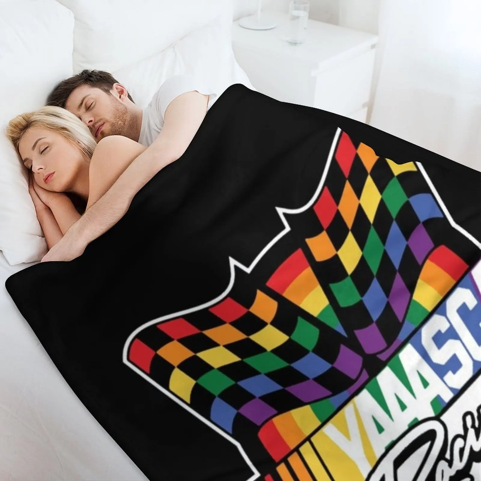 NASCAR клетчатый флаг YAAASCAR пледы диваны волосатые одеяла на заказ