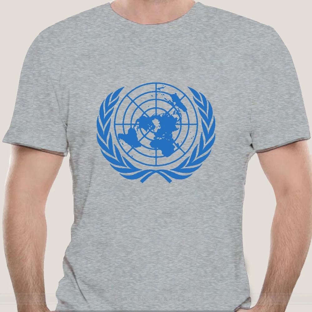 

United Nations UN world ONZ organization logo geek nerd t-shirt fashion t-sdhirt men cotton brand teeshirt