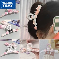 takara tomy handmade hello kitty new girl imitation cream rainbow decoration cute shark clip student hair sweet hair clip
