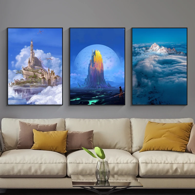 Пейзаж 5D алмазная живопись научная фантастика планета DIY мозаика Декор для дома