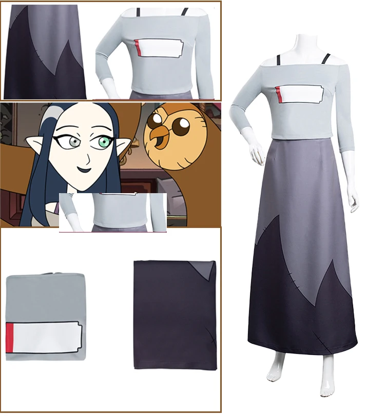 

The Owl Cosplay House Lilith Cosplay Clothes 77COS Store Grey suit Comic Con Party Halloween Set