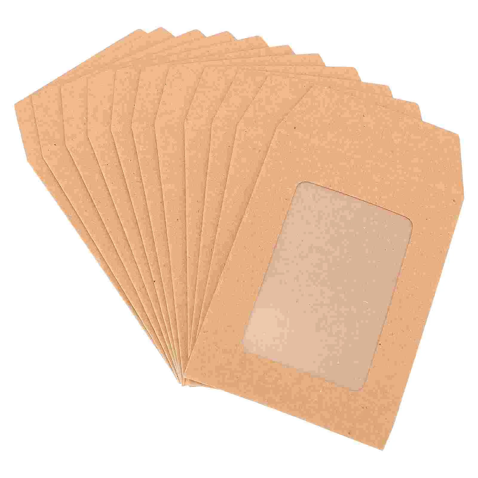 

Envelopes Kraft Envelope Window Adhesive Coin Invitation Paper Self Wedding Brown Storage Business Baby Shower Seal Photo