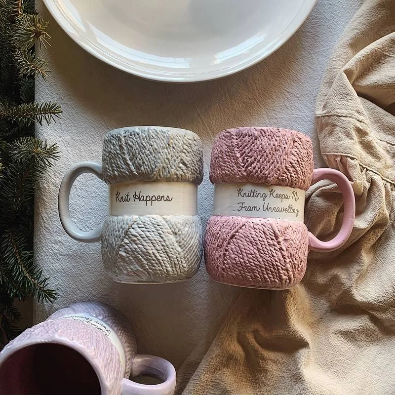 

Colorful Wool Ceramics Mugs coffee mug Milk Tea office Cups Drinkware the Best birthday Gift