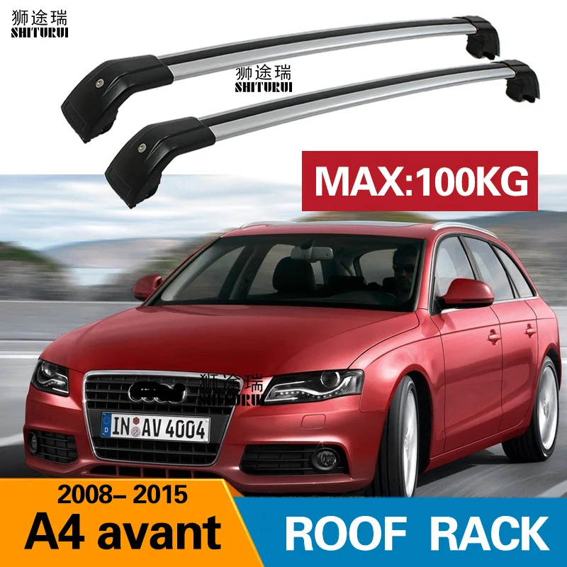 

SHITURUI 2Pcs Roof bars For Audi - A4 Avant (8K5, B8) [2007-2015 Aluminum Alloy Side Bars Cross Rails Roof Rack Luggage Carrier