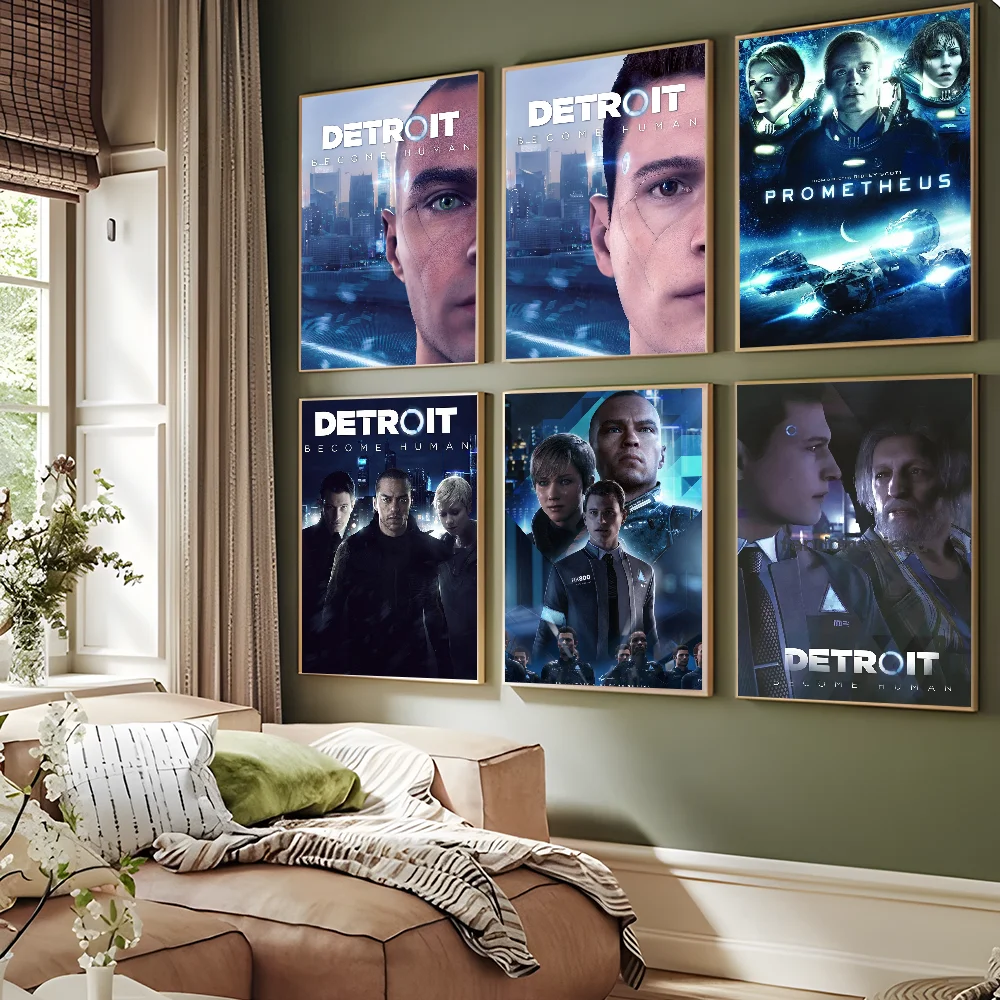 Детройт стать человеком, белая бумага, постер, водостойкая бумажная ...