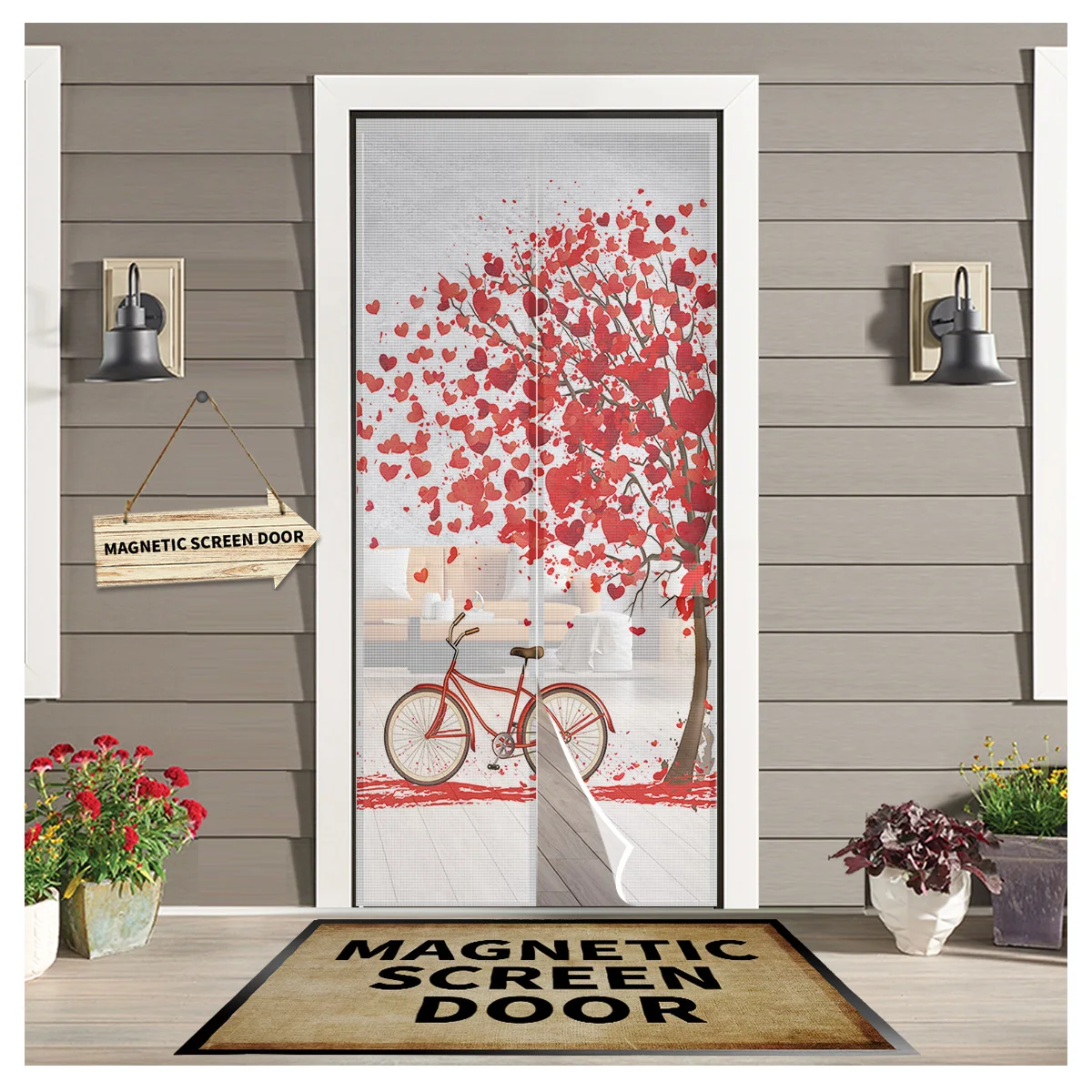 

Love Tree Bicycle Magnetic Door Curtain Mosquito Net Magnetic Curtain Fly Insect Screen Mesh Curtain