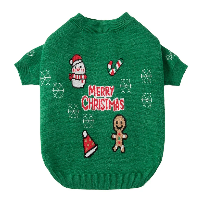 

Autumn Winter New Merry Christmas Pet Clothes Dog Sweater Holiday Decoration Soft Puppy Cat Sweatshirt Small Dogs Accessories
