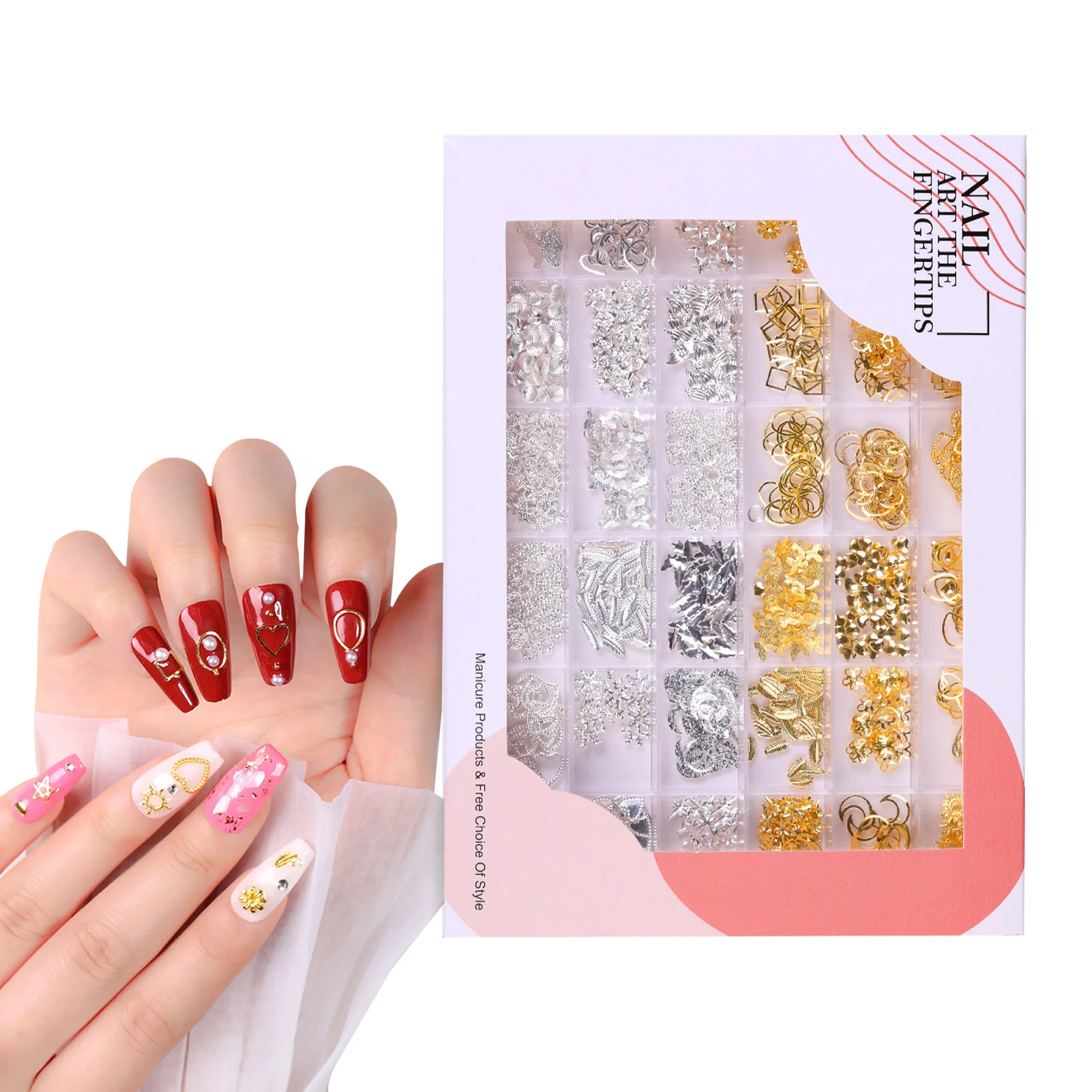 

Специальные формы заклепки украшения для ногтей звезда и Луна золотые украшения для ногтей Полые пластыри легко хранить DIY очаровательные ...