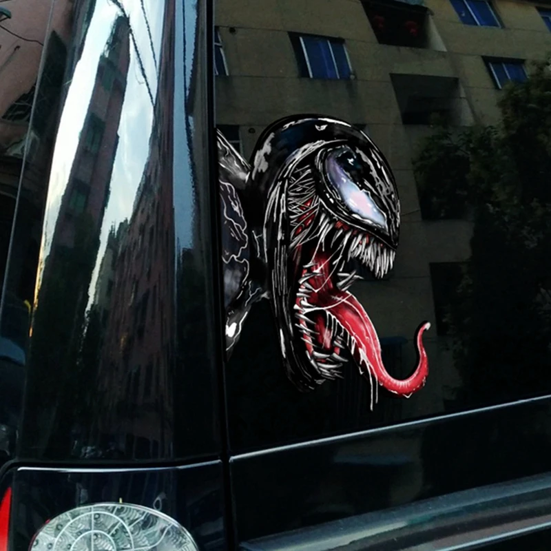 

For Venom Waterproof Reflective Handsome Car Stickers Devil Skull Car Sticker Decal Funny Scary Decorative Car Window Sticker