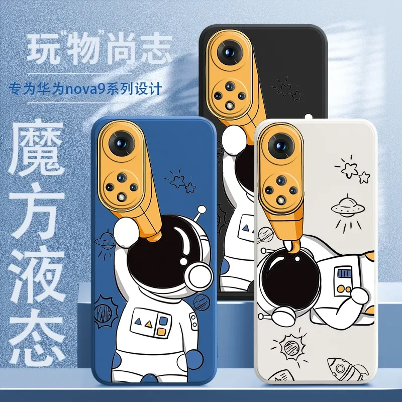 

For HUAWEI Nova 9 Pro Cover Cute Cartoon Astronaut Phone Case For HUAWEI Nova9 Soft Silicone Shockproof Bumper