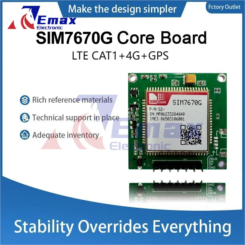 SIMcom SIM7670G Основная плата Макетная LTE CAT1 + 4G чип Qualcomm не поддерживается GPS