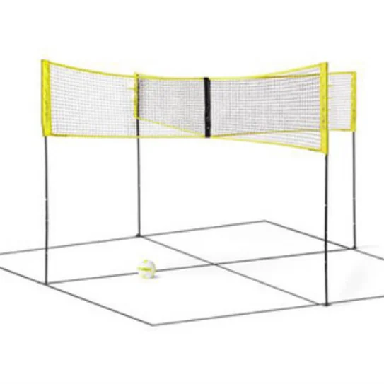 Fun New Game 4 Way Volleyball Net 4 Square Volleyball Net