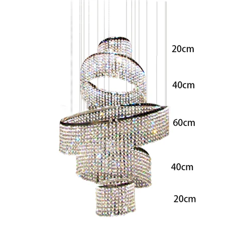 Современная лампа-кольцо для гостиной, лобби-клуба, роскошные большие светильники для домашнего декора, Светодиодные хрустальные лампы