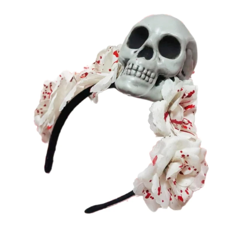Повязка на голову с черепом ведьмы готический головной убор для невесты Хэллоуин