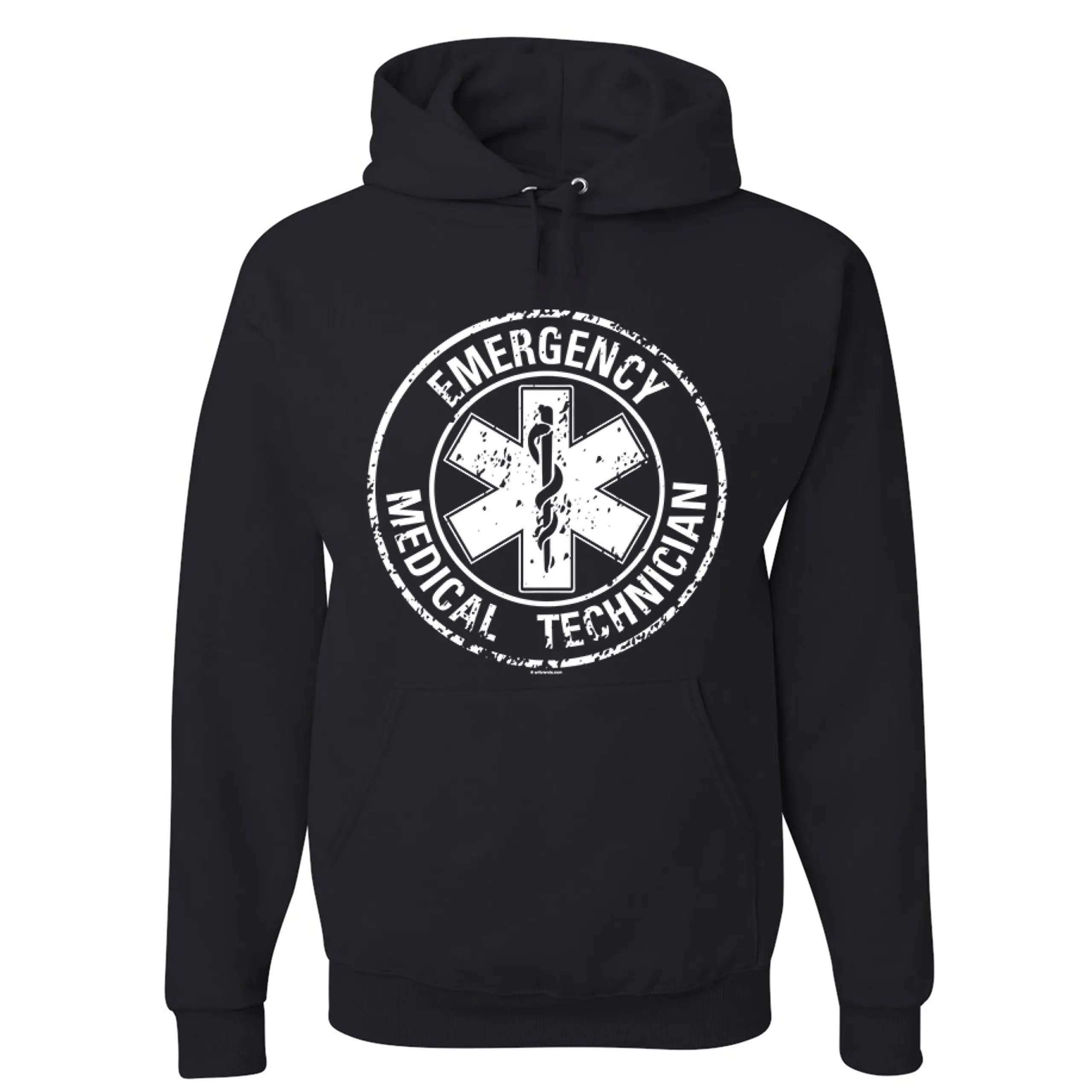 

Distressed Star of Life Emblem EMT Medical Paramedic Hoodie New High Quality Cotton Comfortable Casual Mens Streetwear