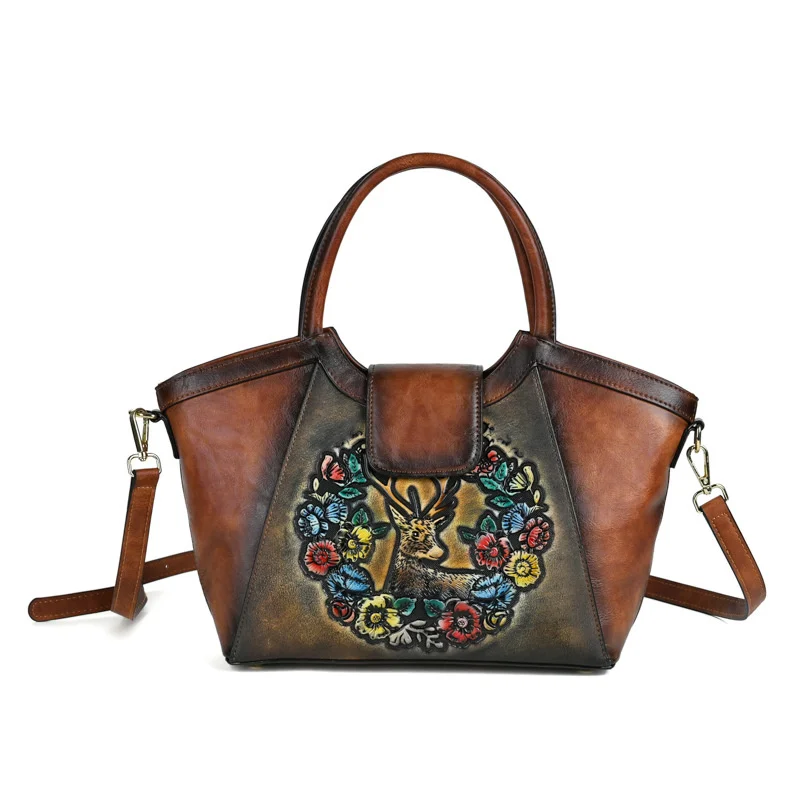MOTAORA Vintage Handheld Women's Bag Embossed Purses And Handbags Luxury 2023 New Woman Leather Handbags For Women Shoulder Bags