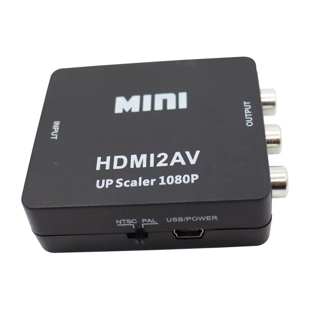 

HDMI-Compatible TO AV RCA CVSB L/R 1080P Scaler Converter Box HD Video Composite Adapter HDMI2AV Support NTSC PAL