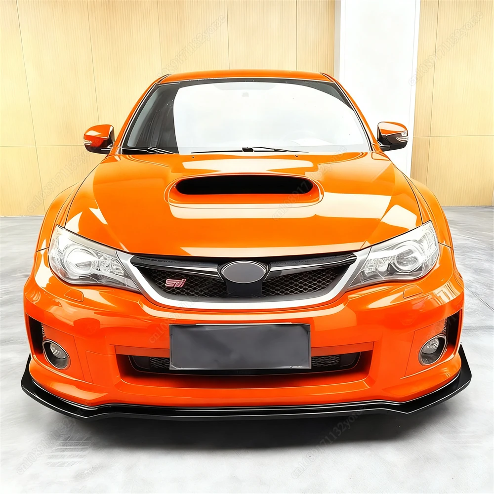 Фото Для Subaru Impreza WRX STI 2011-2014: Передний бампер, сплиттер, диффузор, нижний воздухозаборник, ABS, черный, тюнинг-комплект №3