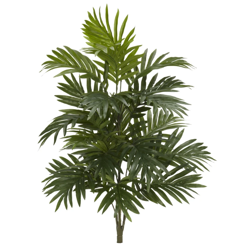 

Vibrant & Decorative "Set of 3 Vibrant Green Decorative Areca Palm Plastic Artificial Plants: Perfect for /Office Refresh and Be