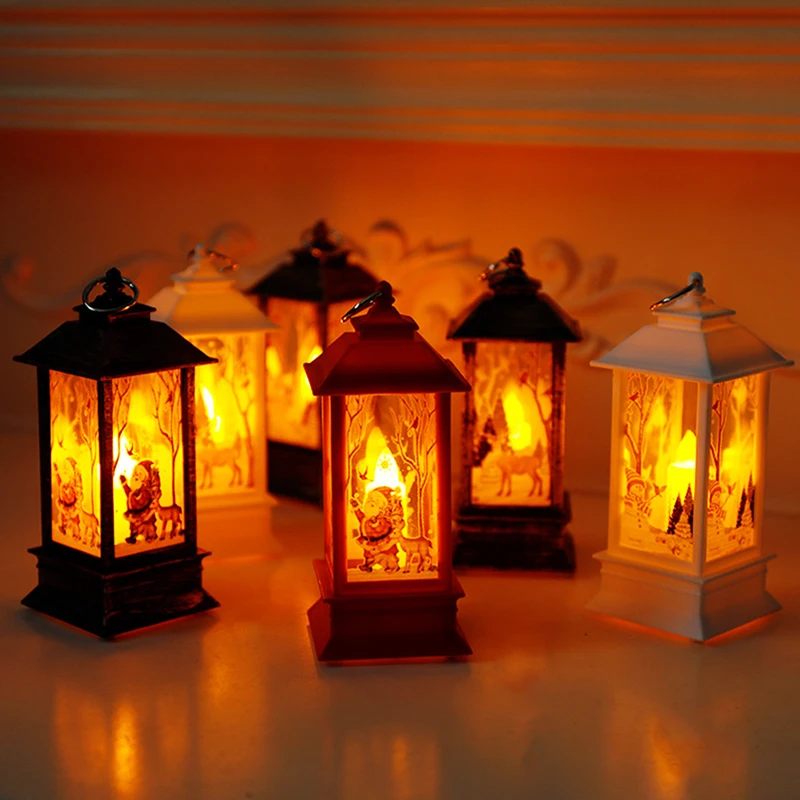 

Рождественский фонарь, светодиодный электронный фонарь, маленький Ночной светильник, снеговик, ручная работа, рождественское ремесло