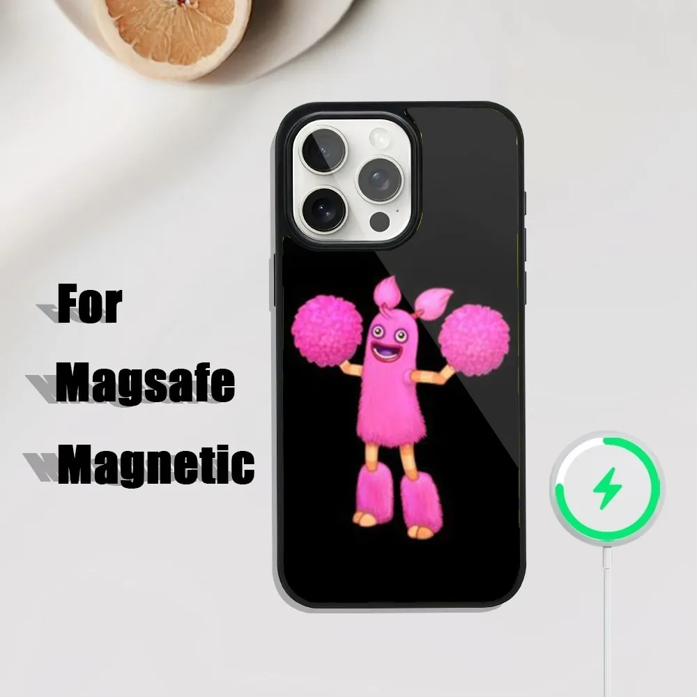 My Singing M-Monsters Phone Case For iPhone 16 15 14 13 12 11 Plus Pro Max Mini Magsafe Magnetic Wireless Charging