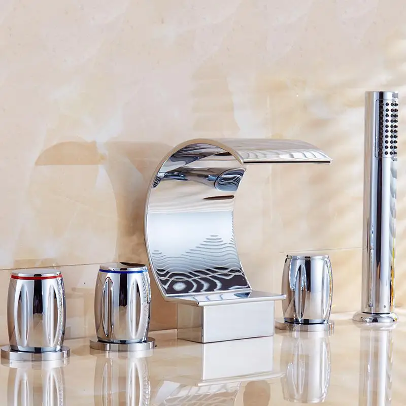 

MTTUZK Brass Switch Valve for Bathtub faucet shower mixer Bath faucet control valve Split five-hole Bathtub Waterfall faucets