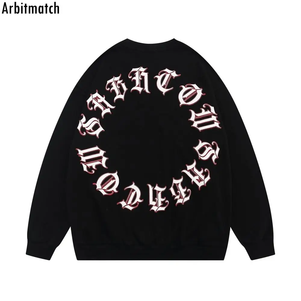 

Men Harajuku Punk Sweatshirt Sanskrit Print Pullover Hoodie Hip Hop Sweatshirt Oversize Pullover Men Cotton Streetwear Clothing