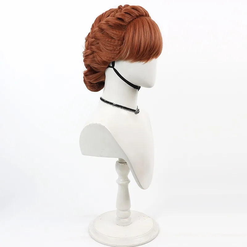 Фото Updo Style Anna Косплей Парик Светло-коричневый Цельный пучок с имитацией кожи головы №2