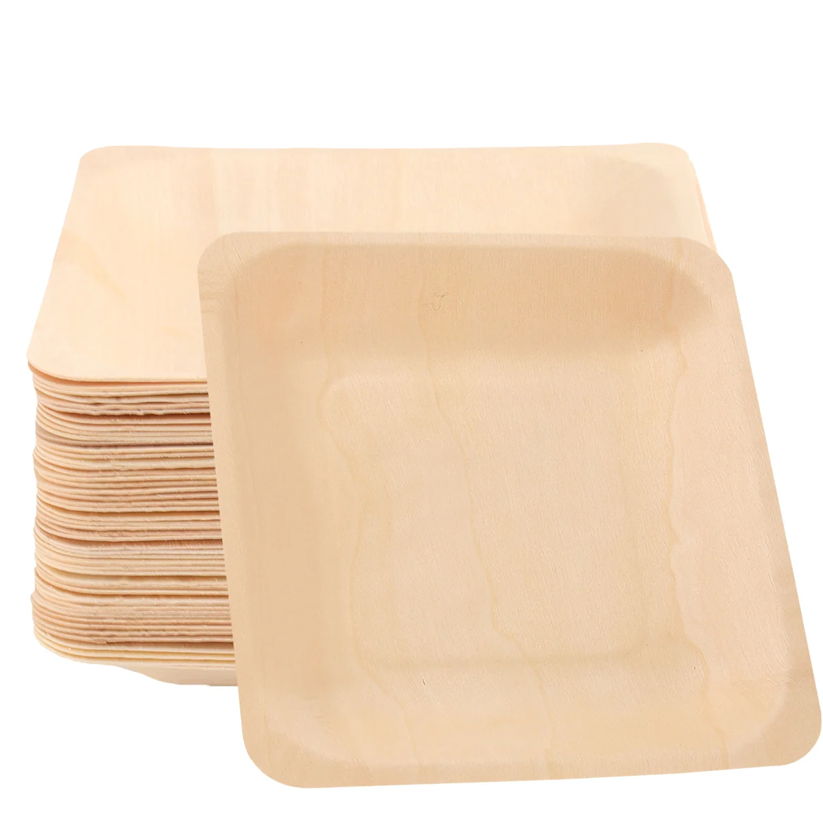 

50 Square Leaf Wedding Birthday Party Plate Biodegradable Plate Tray