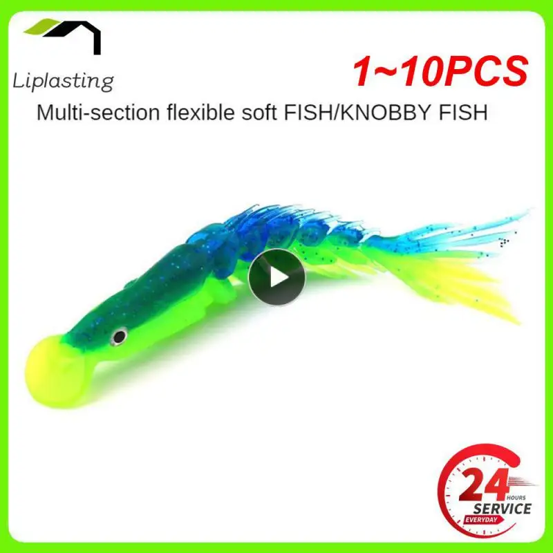 

1~10PCS Variety Of Styles Fake Bait Tear Resistant Fishing Supplies Attractive To Target Fish Bait Soft Vibrant Colors