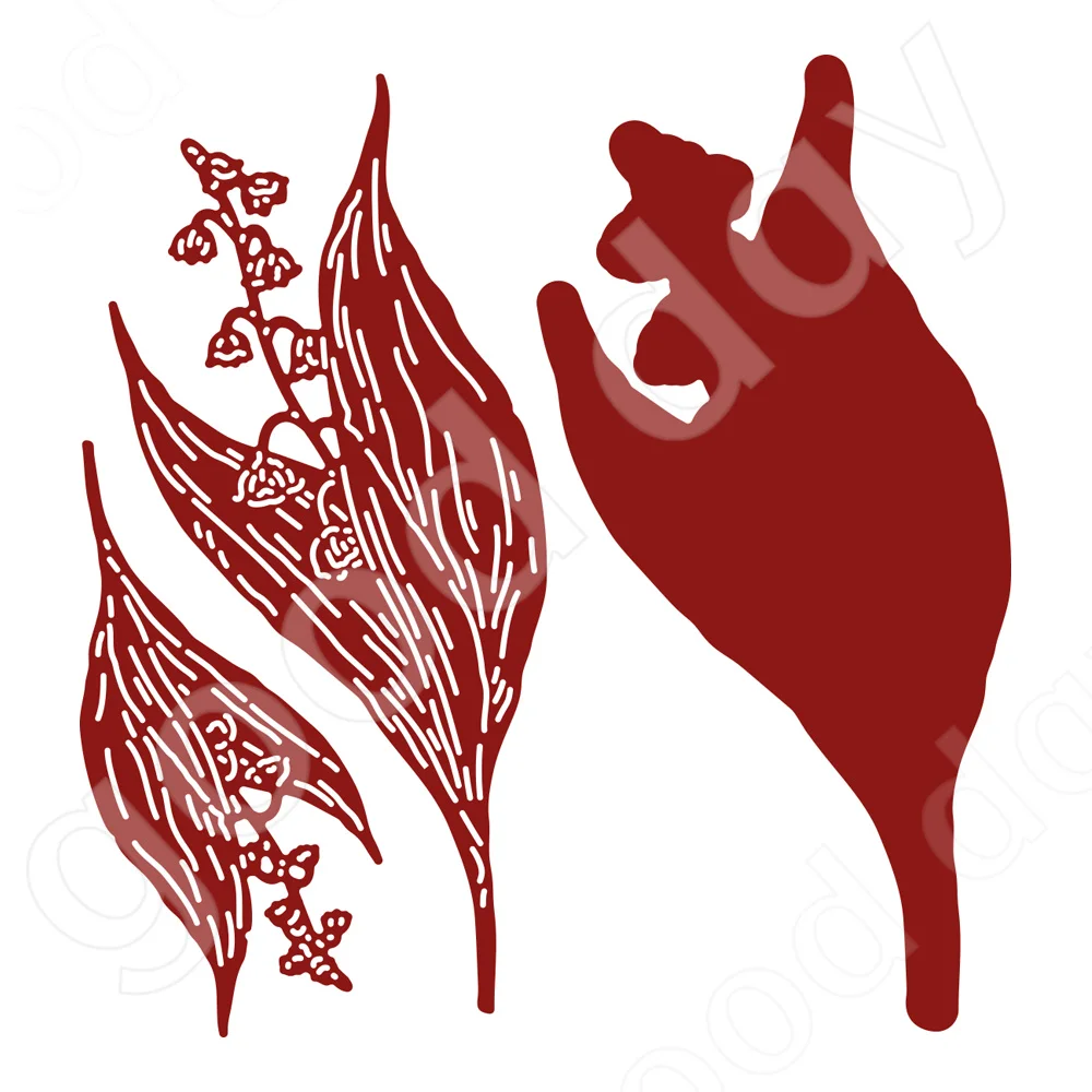 

2023 New Arrival Lily Of The Valley Metal Cutting Dies Scrapbook Diary Decoration Embossing Template Diy Greeting Card Handmade