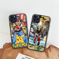 bandai pocket monster pokemon phone case for iphone 13 12 11 pro max mini xs 8 7 plus x se 2020 xr matte transparent cover