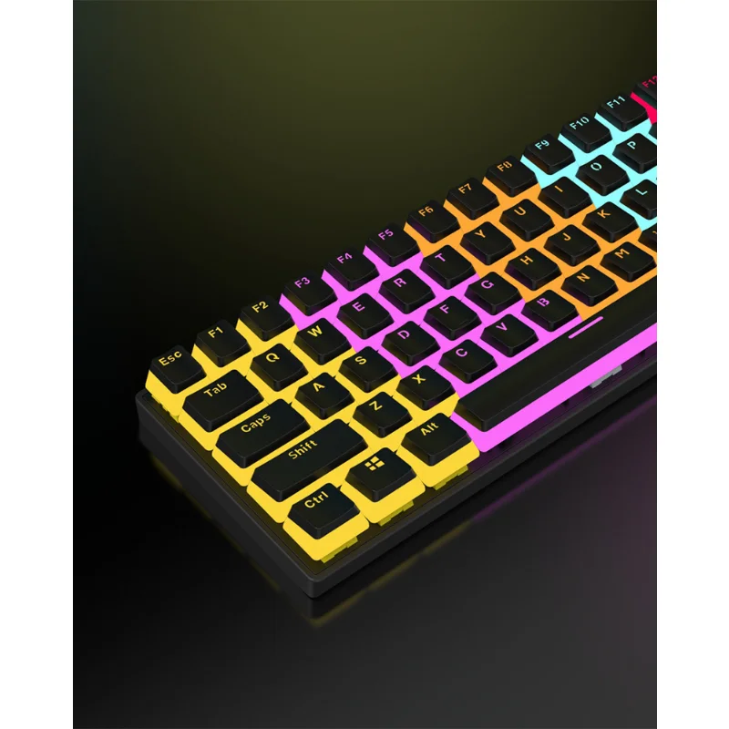 YL-61S Cheap USB 61 Keys Mini Wired RGB LED Backlight Waterproof Mechanical Gaming Keyboard For Gamer Desktop PC Laptop Notebook images - 6