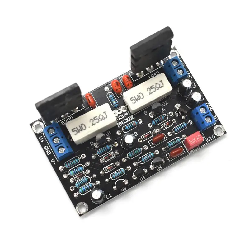 

new tube power amplifiers 2SC5200+2SA1943 Mono Channel HIFI Audio Amplifier Board 100W DC 35V C1-001