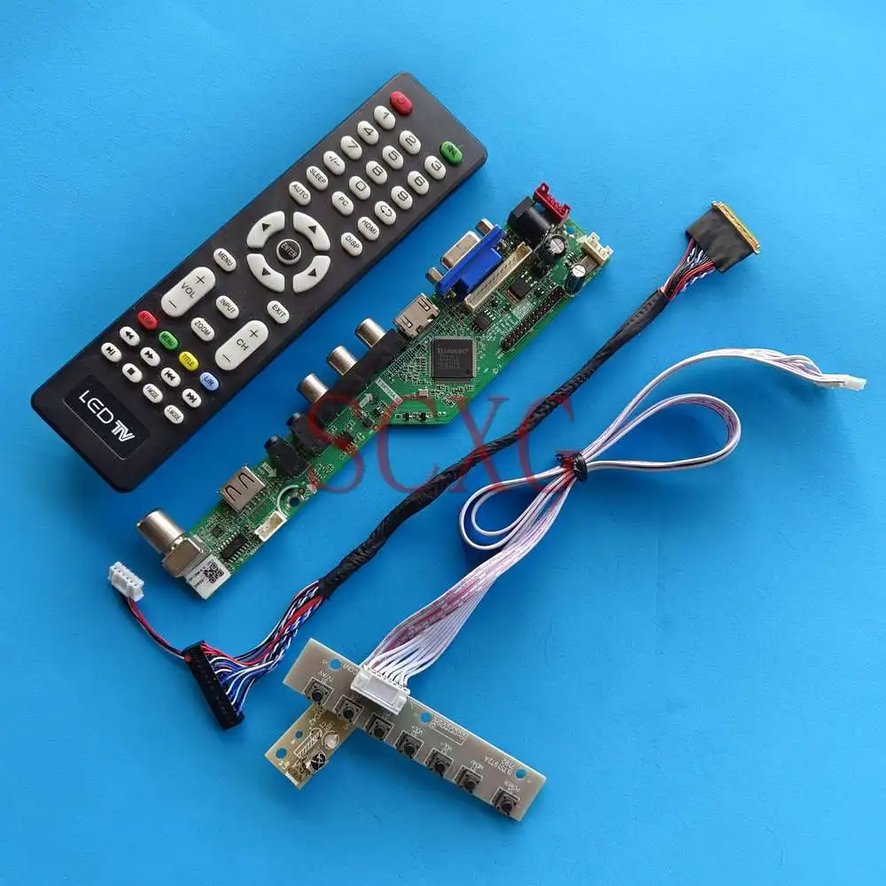 

Fit M101NWN8 R0 Laptop LED Analog TV Signal HDMI-Compatible VGA AV USB 1366 768 10.1" LVDS 40 Pin Monitor Driver Board DIY Kit