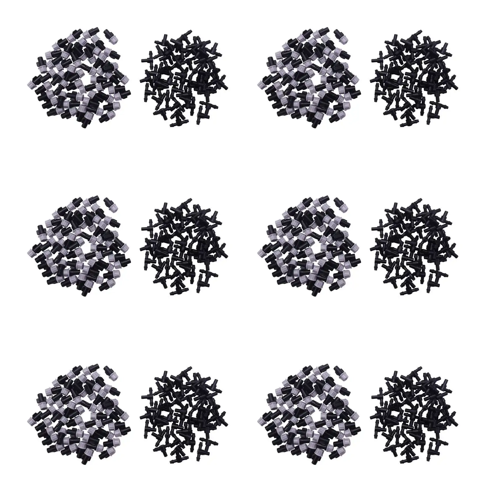 

600Pcs(30 Pairs)Garden Irrigation Kit Adjustable Atomization Dripper Atomization Connection Tee Joint