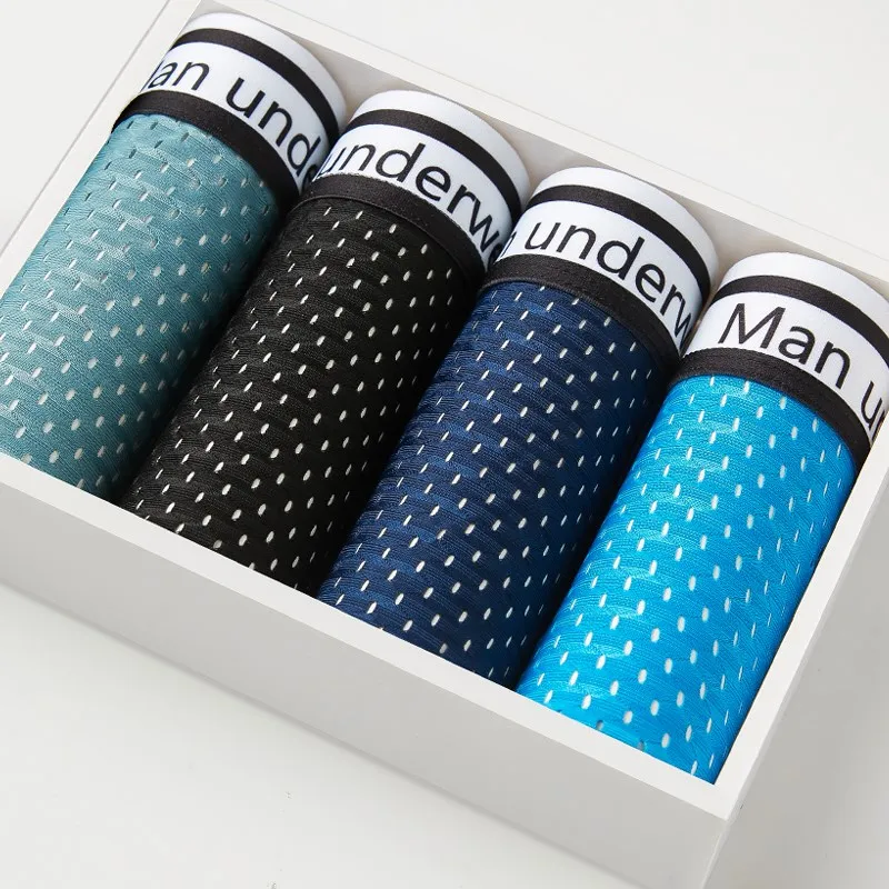 

Трусы-боксеры мужские однотонные из вискозы, 4 шт.