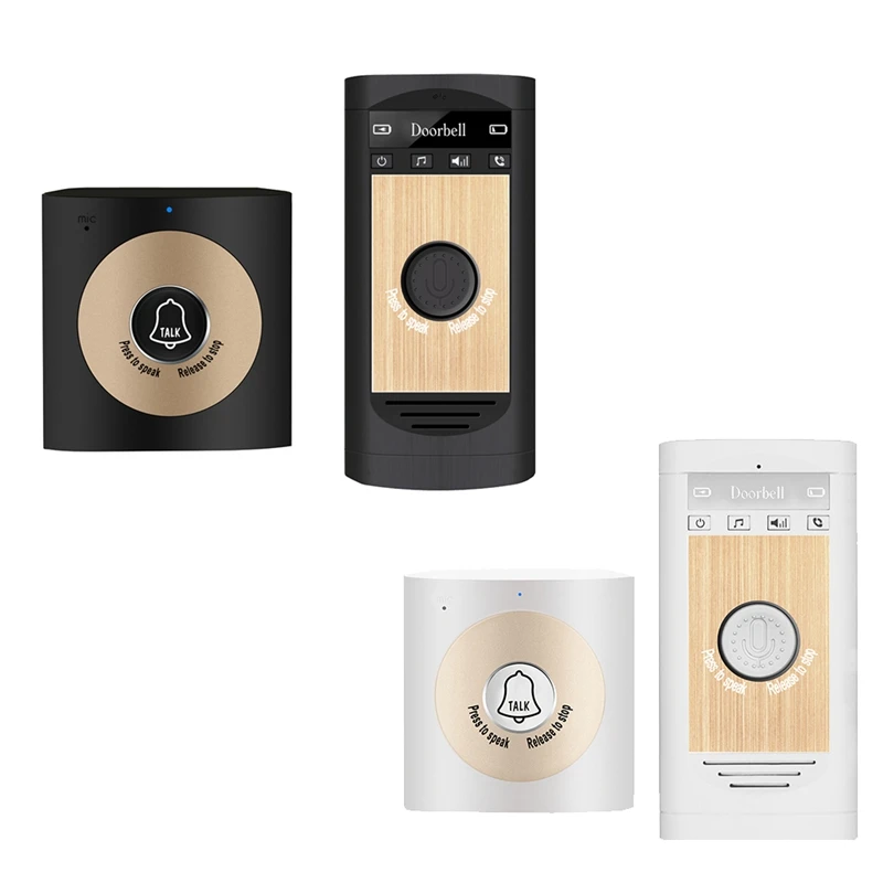 

Wireless Voice Intercom Doorbell 2-Way Talk Monitor With Outdoor Unit Button Indoor Unit Receiver Smart Home