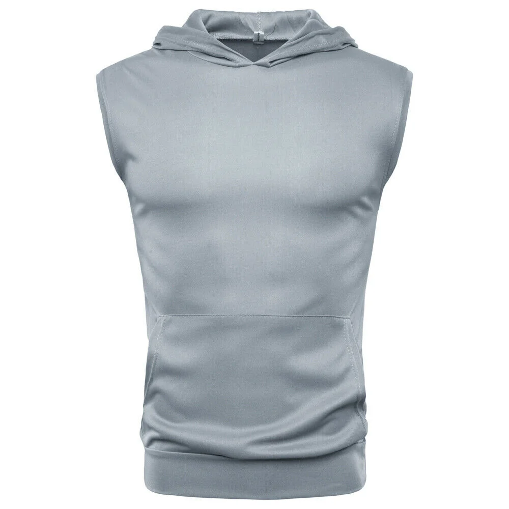 

Summer 2023 New Fashion Hooded Vest Men Tank Tops Joggers T Shirt Men Sleeveless Top Fly Cool Street Top Male Clothes M-3XL