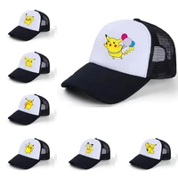 pikachu joint childrens baseball cap boys and girls cute cartoon printing hip hop sun hat summer autumn breathable shade wayne