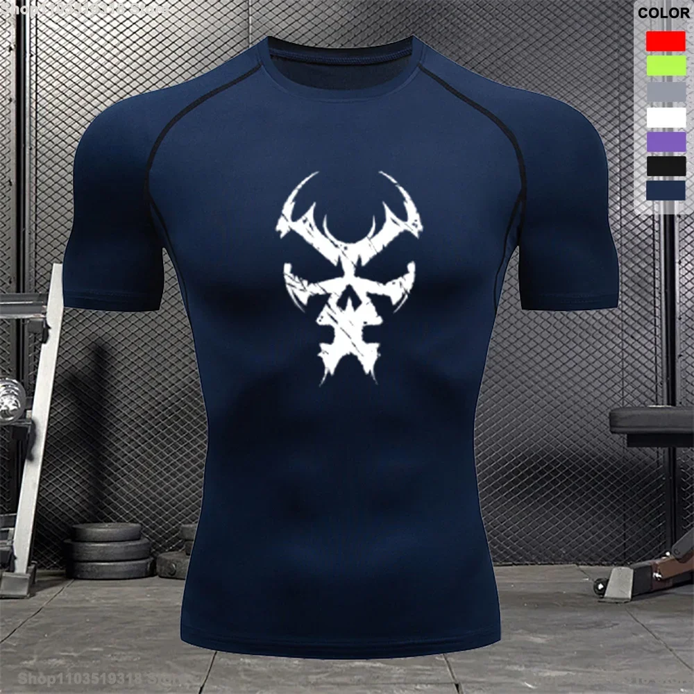 Мужская Летняя Быстросохнущая Дышащая Компрессионная Футболка С Эластичным