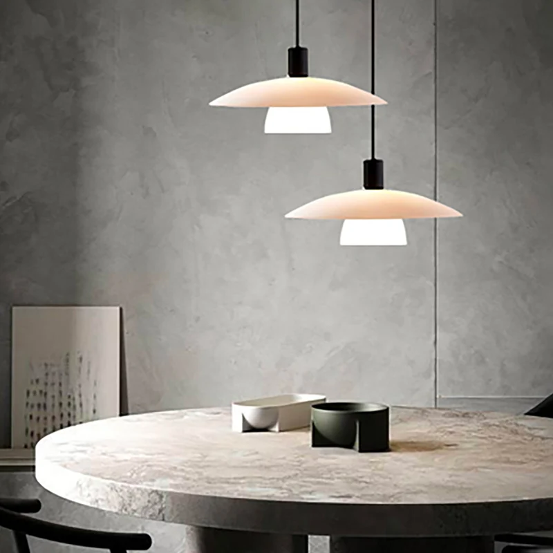 

Danish Simple Pendant Lamp For Dining-room Nordic Designer Study Bar Lamp Wabi-Sabi Guest House PH Glass Chandelier