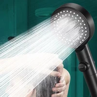 shower head 6 modes adjustable high pressure water saving shower one key stop water massage shower head for bathroom accessories