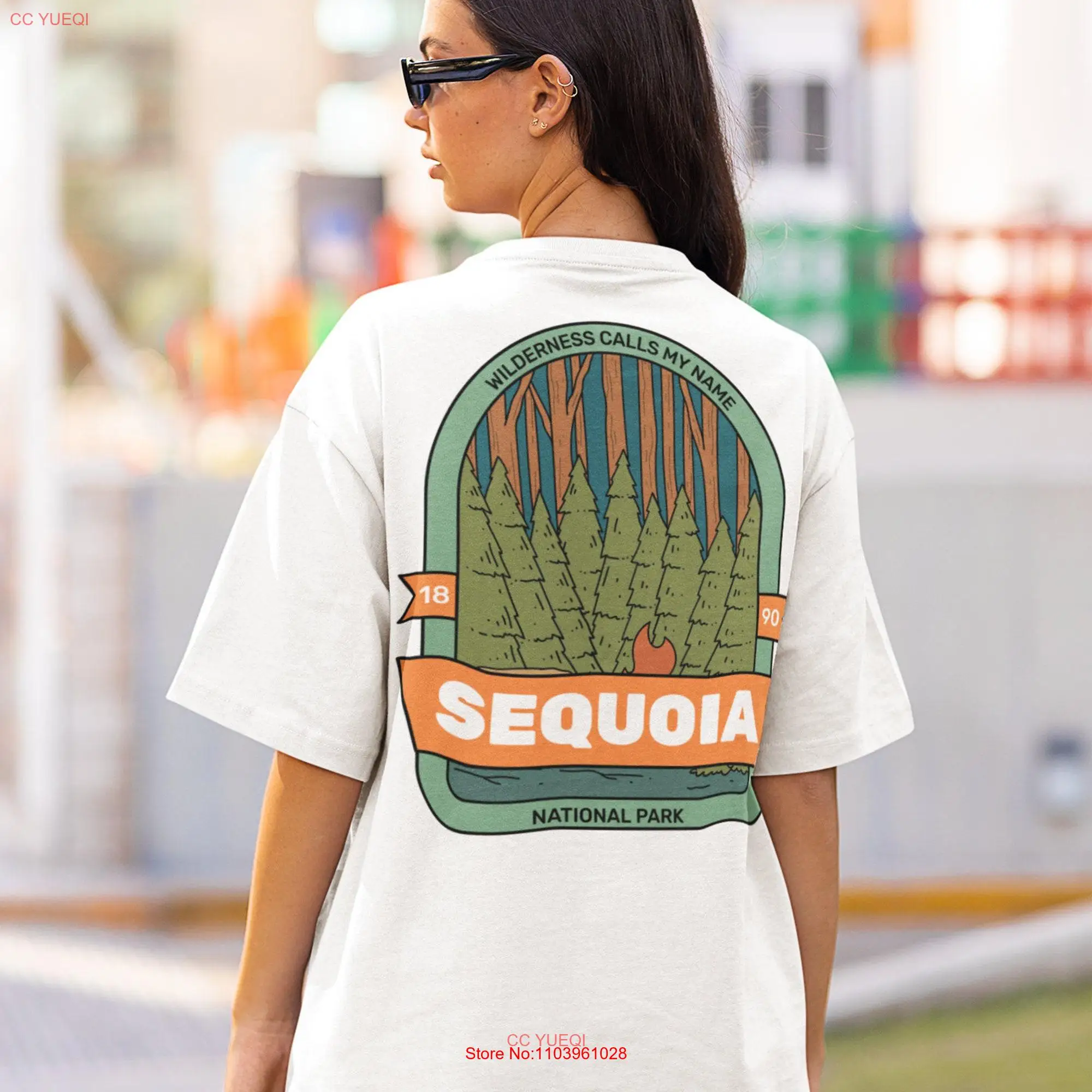 Футболка с изображением национального парка Sequoia Калифорния США природные парки