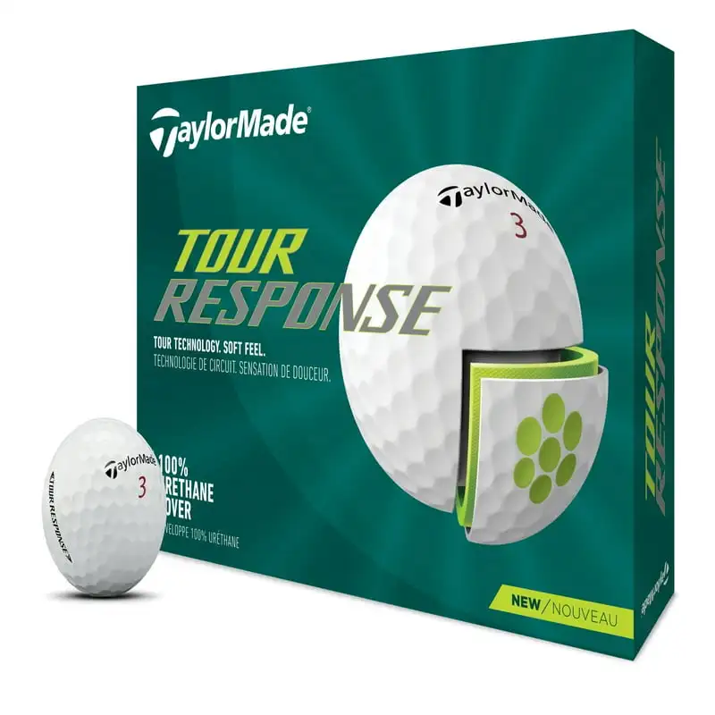 

Tour Response Golf Balls 12 Pack, White Divot repair tool Golf tool Golf glove Putters Golf tee Golf cart Golf training aids Gol