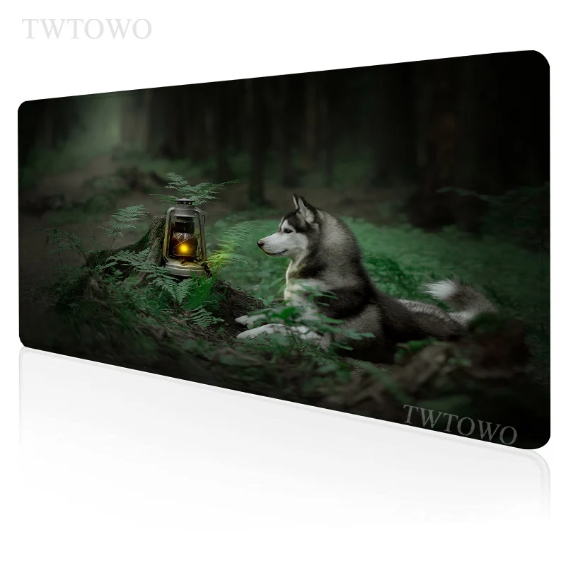 

Dog Husky Mouse Pad Gamer XL Large Computer Home Mousepad XXL keyboard pad MousePads Anti Slip Office Natural Rubber PC Mice Pad