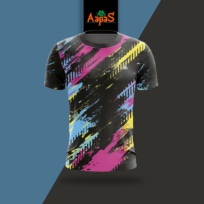 

Футболка Мужская/женская для настольного тенниса, модная быстросохнущая майка с коротким рукавом, поглощающая пот Спортивная топ с круглым вырезом