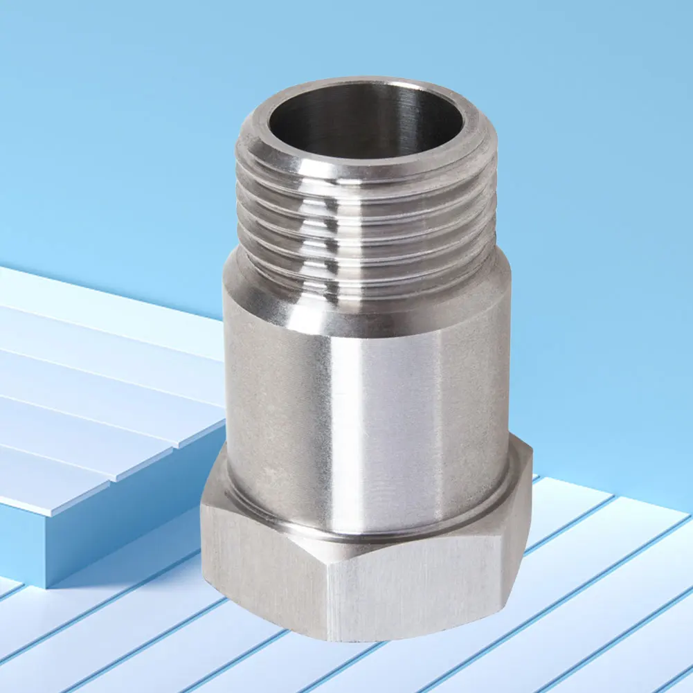 

O2 Sensor Extension Adapter Stainless Steel Bung Spacer Hex 22mm Oxygen Sensor Test Pipe Extension Adapter Car Part Accessories